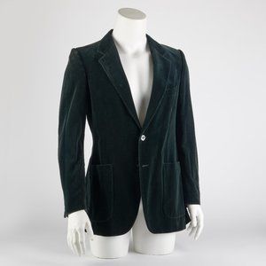 YSL Yves Saint Laurent Men's Vintage Green Velvet Blazer Made in France Size 40